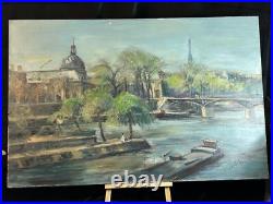 Ecole de Paris Armand Dalian (côté) Huile sur toile 60x90- Vue Paris 1971
