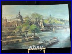 Ecole de Paris Armand Dalian (côté) Huile sur toile 60x90- Vue Paris 1971