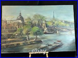 Ecole de Paris Armand Dalian (côté) Huile sur toile 60x90- Vue Paris 1971