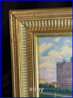 Ecole de Paris Huile sur toile Jean Salis Esplanade Saint Germain en Laye