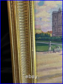 Ecole de Paris Huile sur toile Jean Salis Esplanade Saint Germain en Laye