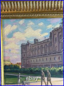 Ecole de Paris Huile sur toile Jean Salis Esplanade Saint Germain en Laye