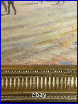 Ecole de Paris Huile sur toile Jean Salis Esplanade Saint Germain en Laye