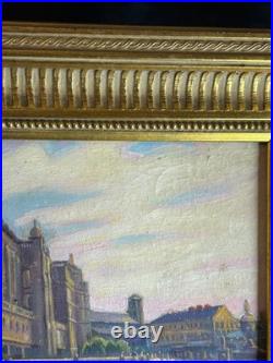Ecole de Paris Huile sur toile Jean Salis Esplanade Saint Germain en Laye