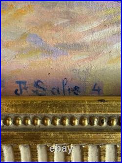 Ecole de Paris Huile sur toile Jean Salis Esplanade Saint Germain en Laye