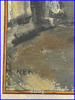 Ecole de Paris huile sur toile tableau paysage ville peinture signée