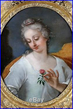 Ecole française de la fin du XVIIe siècle, Dame de qualité en Flore