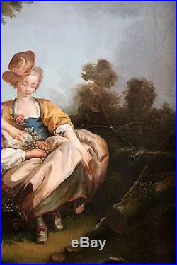 Ecole française du XVIIIe siècle autour de François Boucher tableau ancien, HST