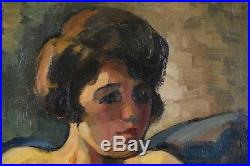Edmond Delsa, 1875, Jeune femme, Liège 1926, Nu, Grand format, Cote 1.400 euros