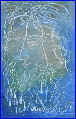 Edouard Righetti (1924-2001) huile sur toile visages