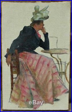 Elégante accoudée, Henri Darien (1864-1925)