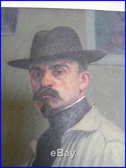 Emile Bernard-Huile sur toile-Portrait ou Autoportrait