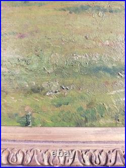 Ernest Victor Hareux (1847-1909) Tableau Huile sur toile Paysage de montagne
