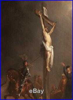 Étienne RAFFORT tableau religieux romantique Crucifixion Passion Christ Calvaire