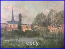 Eugene Clary huile sur toile paysage campagne impressionniste