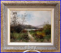 Eugène Galien-laloue 1854-1941. Lumineux Barbizon. Paysage Animé Près D'un Étang Eugène Galien-laloue 1854-1941. Lumineux Barbizon. Paysage Animé Près D'un Étang
