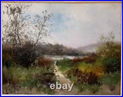 Eugène Galien-laloue 1854-1941. Lumineux Barbizon. Paysage Animé Près D'un Étang Eugène Galien-laloue 1854-1941. Lumineux Barbizon. Paysage Animé Près D'un Étang