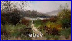 Eugène Galien-laloue 1854-1941. Lumineux Barbizon. Paysage Animé Près D'un Étang Eugène Galien-laloue 1854-1941. Lumineux Barbizon. Paysage Animé Près D'un Étang