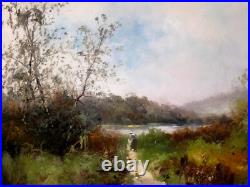Eugène Galien-laloue 1854-1941. Lumineux Barbizon. Paysage Animé Près D'un Étang Eugène Galien-laloue 1854-1941. Lumineux Barbizon. Paysage Animé Près D'un Étang