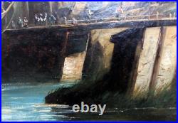 Eugène Lepoittevin (1806-1870) Port de Normandie Huile sur toile