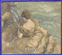 Female Portret Original Antique Oil painting 1900's Beauty Girl, Impressionism Female Portret Original Antique Oil painting 1900's Beauty Girl, Impressionism