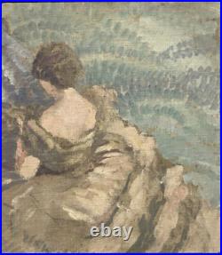 Female Portret Original Antique Oil painting 1900's Beauty Girl, Impressionism Female Portret Original Antique Oil painting 1900's Beauty Girl, Impressionism