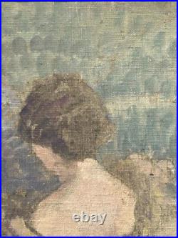 Female Portret Original Antique Oil painting 1900's Beauty Girl, Impressionism Female Portret Original Antique Oil painting 1900's Beauty Girl, Impressionism