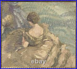 Female Portret Original Antique Oil painting 1900's Beauty Girl, Impressionism Female Portret Original Antique Oil painting 1900's Beauty Girl, Impressionism