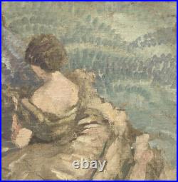 Female Portret Original Antique Oil painting 1900's Beauty Girl, Impressionism Female Portret Original Antique Oil painting 1900's Beauty Girl, Impressionism