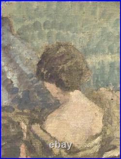 Female Portret Original Antique Oil painting 1900's Beauty Girl, Impressionism Female Portret Original Antique Oil painting 1900's Beauty Girl, Impressionism
