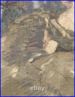 Female Portret Original Antique Oil painting 1900's Beauty Girl, Impressionism Female Portret Original Antique Oil painting 1900's Beauty Girl, Impressionism