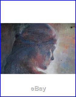 Femme nue clair de nuit huile sur toile oil painting