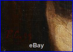 Fernand CORMON tableau huile académie portrait jeune garçon adolescent torse nu