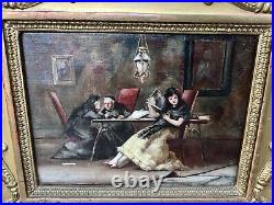 French School Painting from the end of the 19th century Oil on canvas