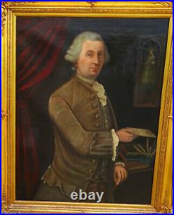GRAND Portrait d'Homme Epoque XVIIIème Huile sur Toile Louis XV Ecole Française