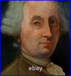 GRAND Portrait d'Homme Epoque XVIIIème Huile sur Toile Louis XV Ecole Française