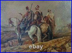 G. De Toursky (1849-1925) Cavaliers arabes Peinture orientaliste Très bel état