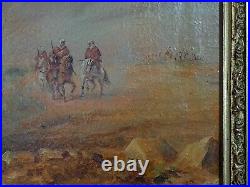 G. De Toursky (1849-1925) Cavaliers arabes Peinture orientaliste Très bel état