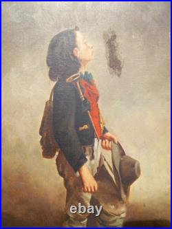 G. Montaud Jeune Béarnais d'après Isidore Pils Huile sur Toile 1899 XIXe