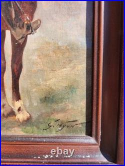 Georges Hyon 19eme Tableau Huile Sur Toile Revue Militaire A Cheval Napoleon 3