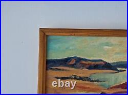 Georges LEPREVOTS 1974 Huile sur toile paysage marin signé 12P