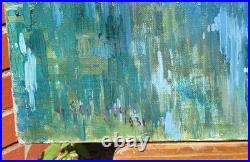 Georges Ledogard. Le Loing à Morey, le matin. Peinture huile sur toile signé