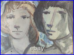 Gérard LOCARDI (1913-1994) Visages Huile sur toile signée en bas à gauche