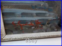 Giovanni Guidotti Italien Paysage Marin Animé Peinture Huile Sur Toile Signée Giovanni Guidotti Italien Paysage Marin Animé Peinture Huile Sur Toile Signée