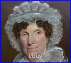 Grand Portrait de Femme Ecole Flamande du XIXème siècle Huile sur Toile