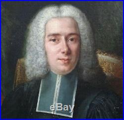 Grand Portrait de Magistrat avocat Ecole française du XVIIIème Huile sur toile