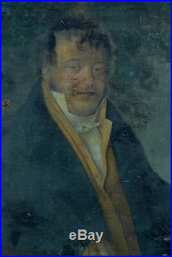 Grand Tableau Ancien Portrait d'homme XVIII éme sv. Baron Gros David Gérard hst