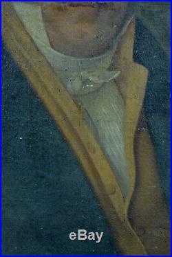 Grand Tableau Ancien Portrait d'homme XVIII éme sv. Baron Gros David Gérard hst