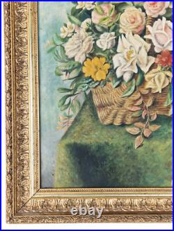 Grande huile sur toile 1898 nature morte 15F bouquets de fleurs XIX Grande huile sur toile 1898 nature morte 15F bouquets de fleurs XIX