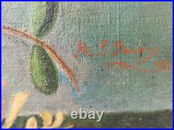 Grande huile sur toile 1898 nature morte 15F bouquets de fleurs XIX Grande huile sur toile 1898 nature morte 15F bouquets de fleurs XIX